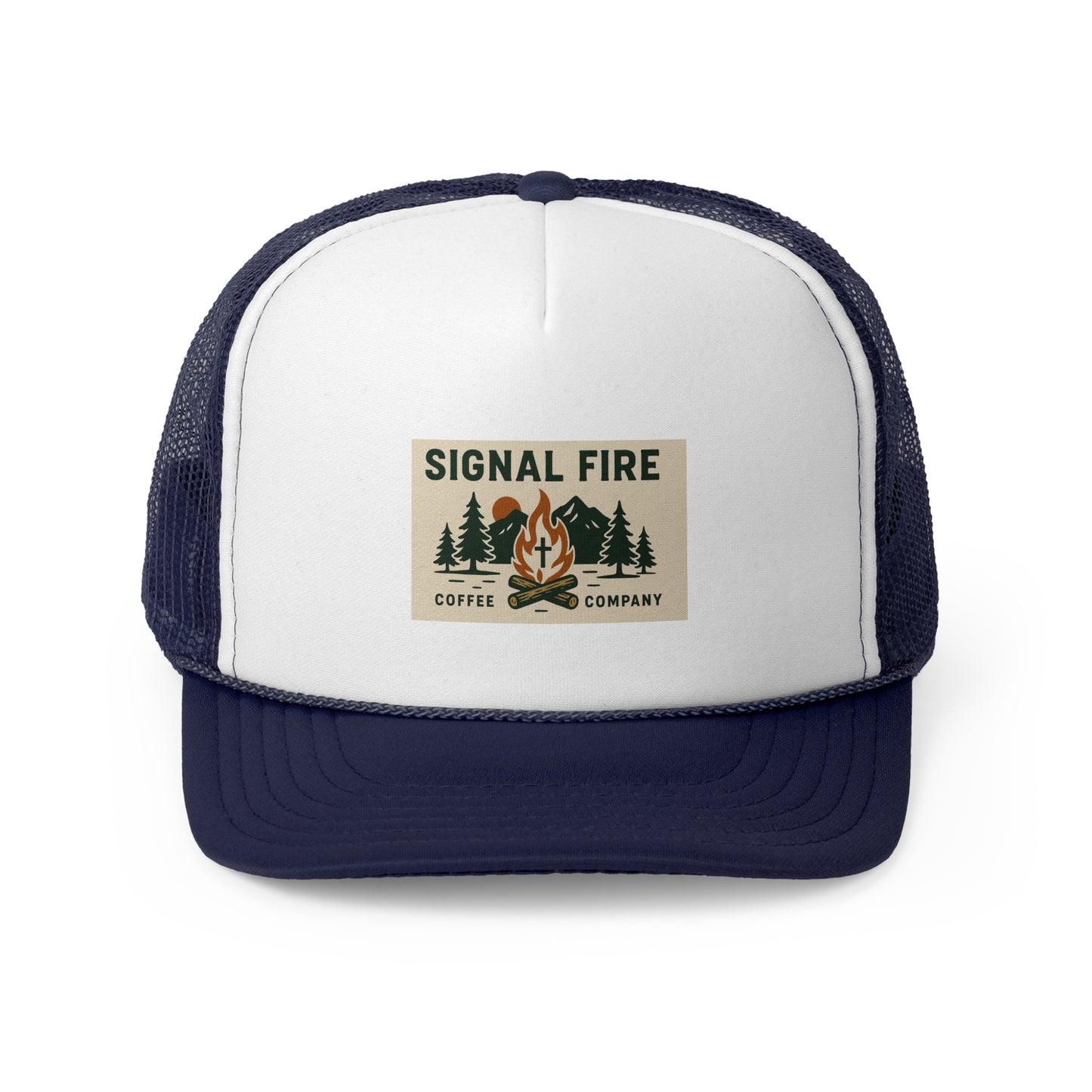 Signal Fire Coffee Company Trucker Hat with Logo (One Size Fits All)