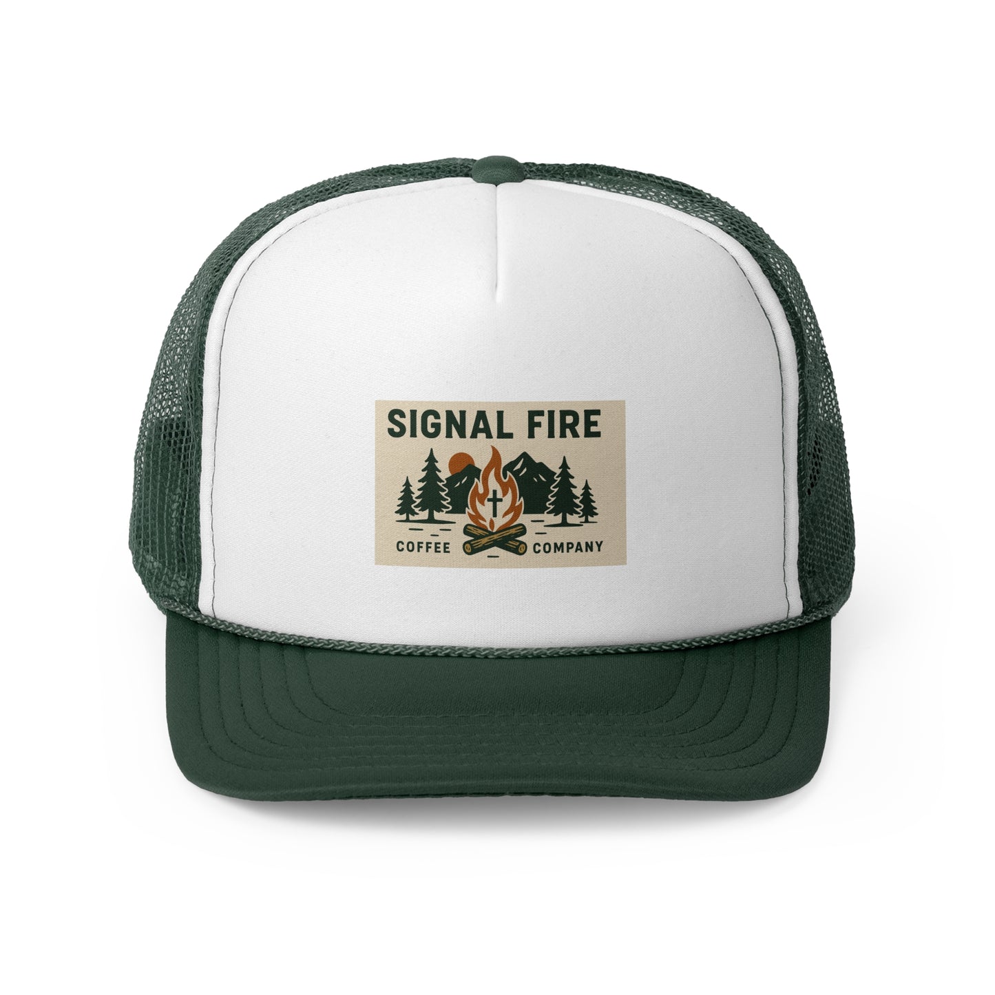 Signal Fire Coffee Company Trucker Hat with Logo (One Size Fits All)