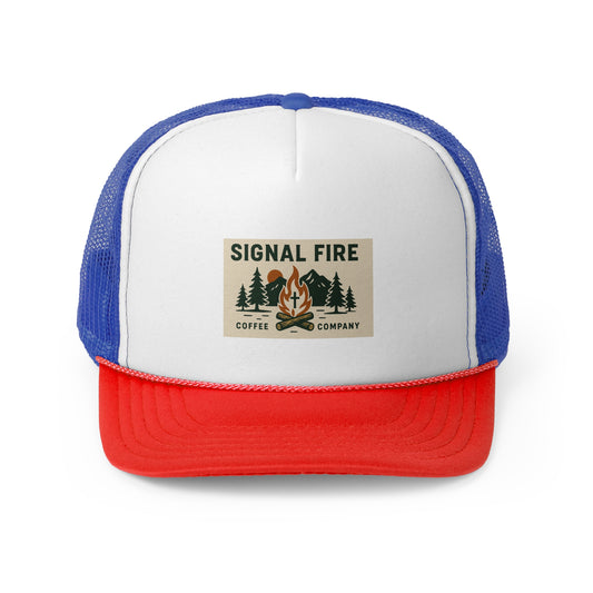Signal Fire Coffee Company Trucker Hat with Logo (One Size Fits All)