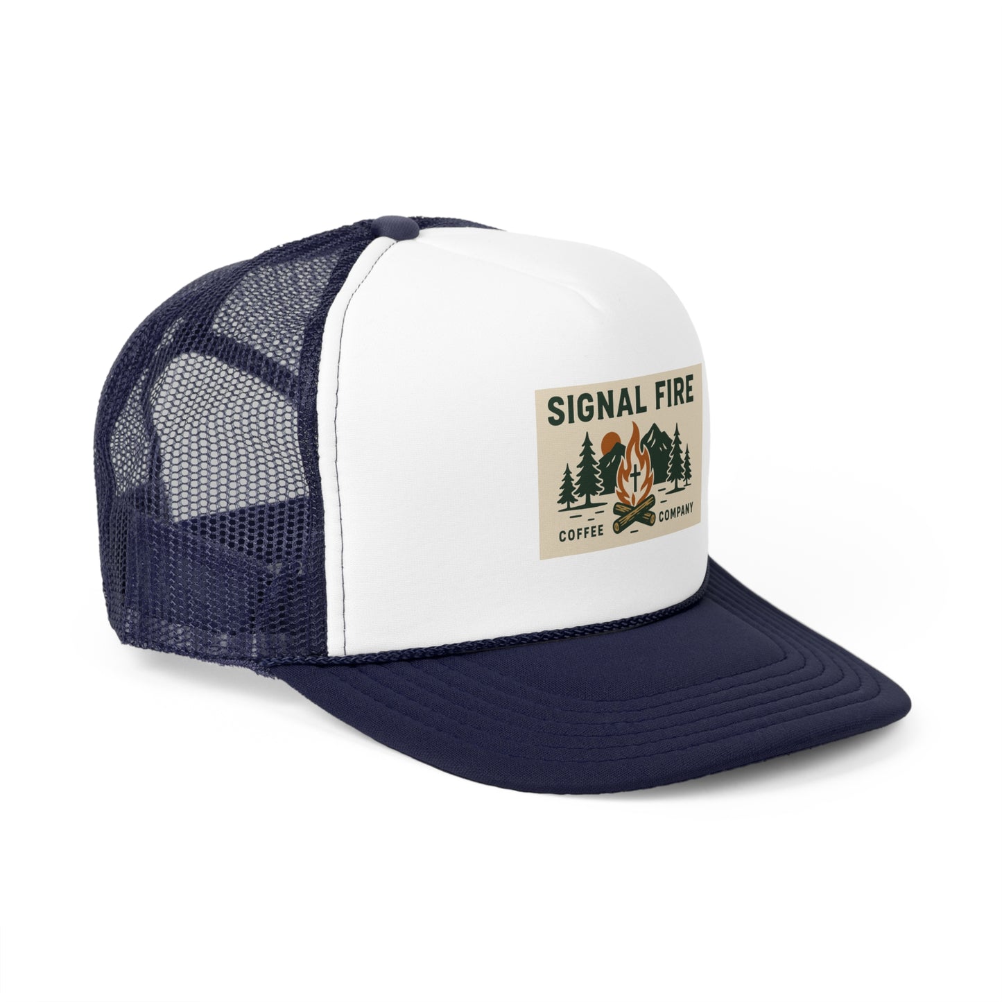 Signal Fire Coffee Company Trucker Hat with Logo (One Size Fits All)