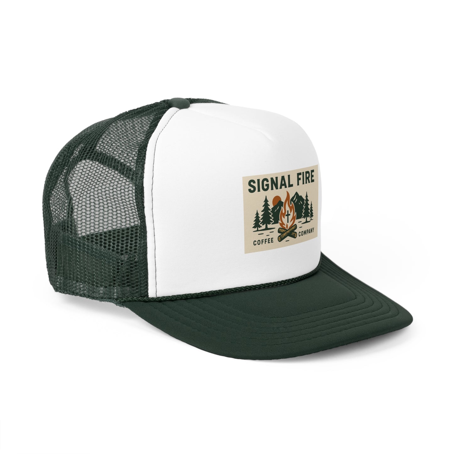 Signal Fire Coffee Company Trucker Hat with Logo (One Size Fits All)