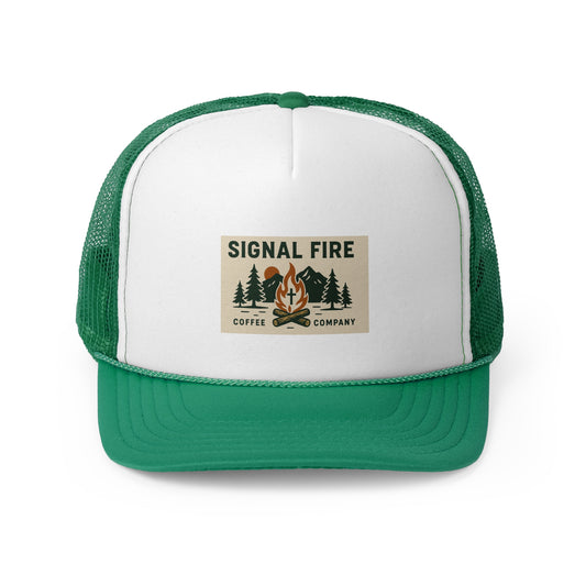 Signal Fire Coffee Company Trucker Hat with Logo (One Size Fits All)